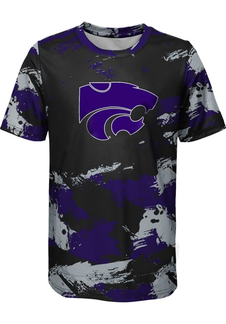 Toddler Purple K-State Wildcats Cross Pattern Short Sleeve T-Shirt
