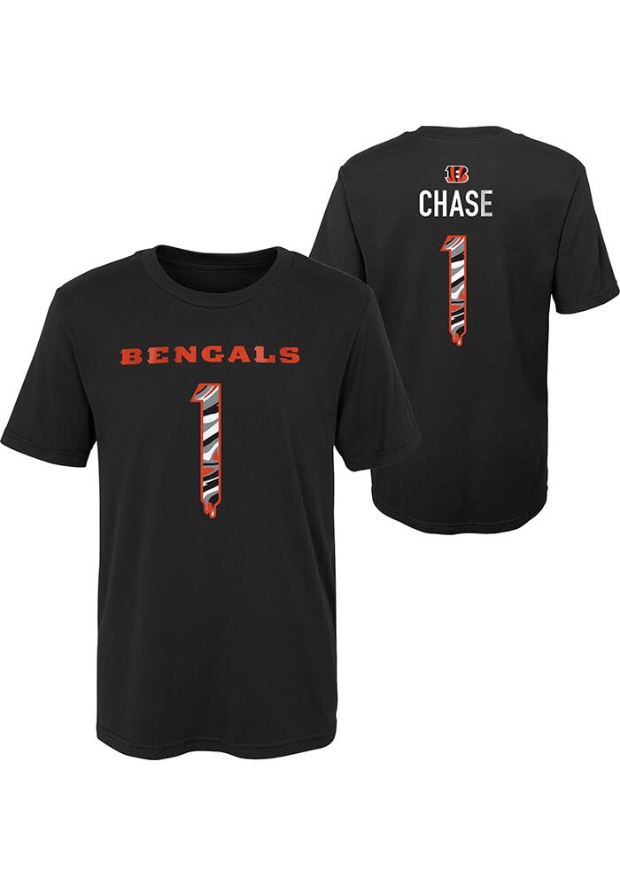 Ja'Marr Chase Cincinnati Bengals Boys Name and Number Drip Short