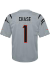 Main image for Ja'Marr Chase Cincinnati Bengals Youth Grey Nike Inverted Football Jersey