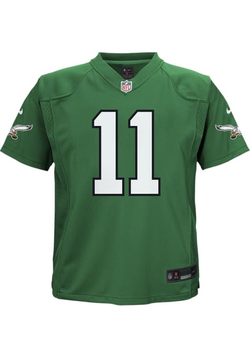AJ Brown Philadelphia Eagles Boys Kelly Green Nike Alt 2 Replica Football Jersey
