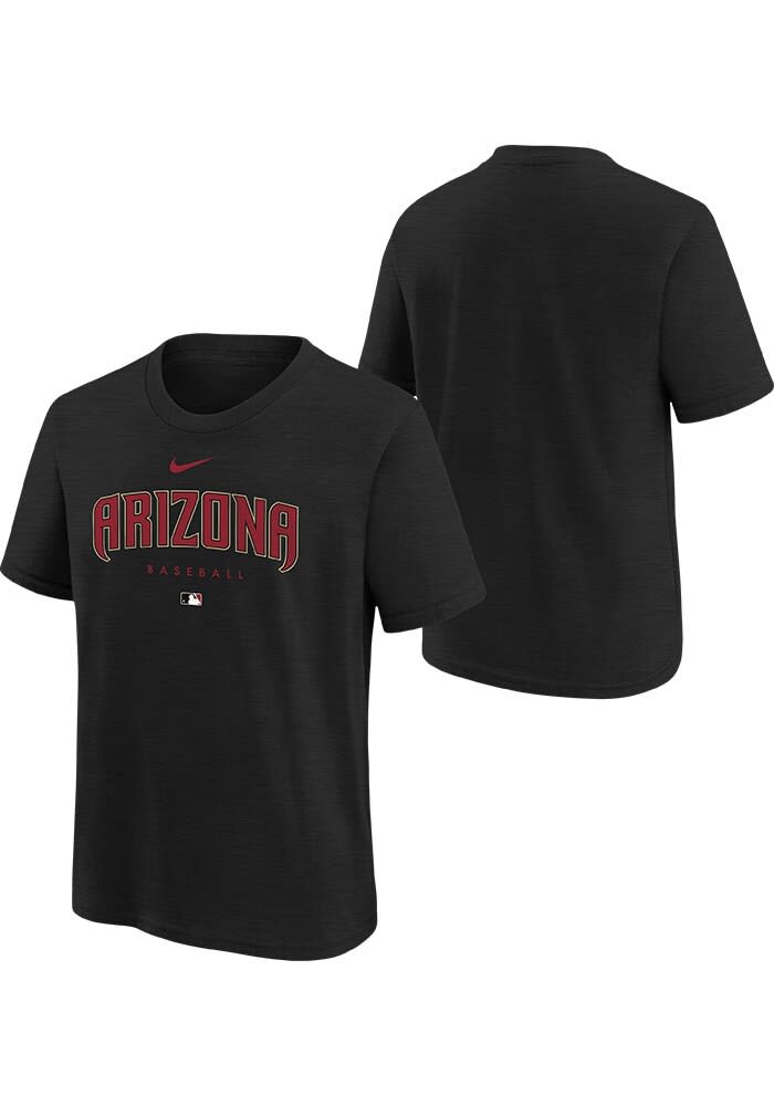 Nike Arizona Diamondbacks Youth BLACK Dri Fit Early Short Sleeve