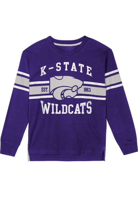 Youth Purple K-State Wildcats All of the Lights Long Sleeve T-Shirt