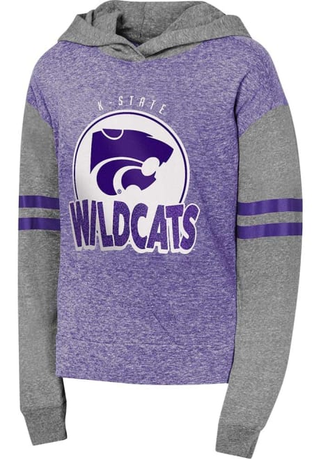 Girls Purple K-State Wildcats Sunday Comics Long Sleeve Hooded Sweatshirt