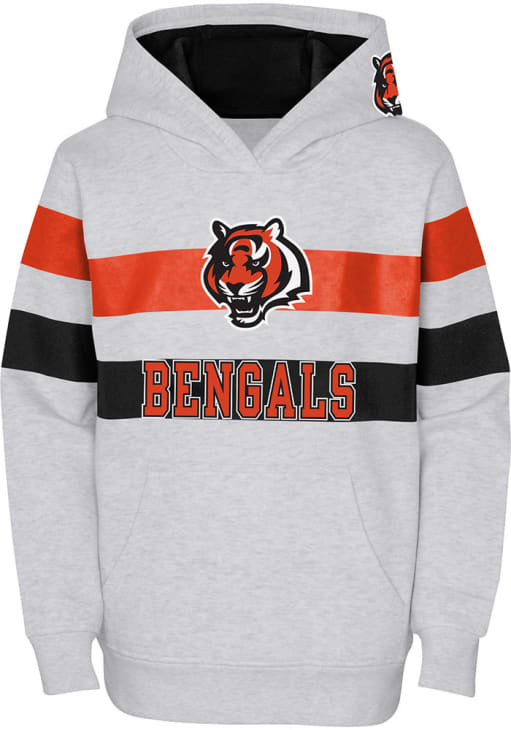 Cincinnati Bengals Youth Grey Dynamic Duo Long Sleeve Hoodie