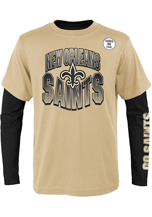 New Orleans Saints Boys BLACK Game Day in Long Sleeve T-Shirt