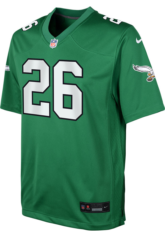 Philadelphia Eagles Saquon Barkley Youth Alt 2 Replica KELLYGREEN Nike Football Jersey