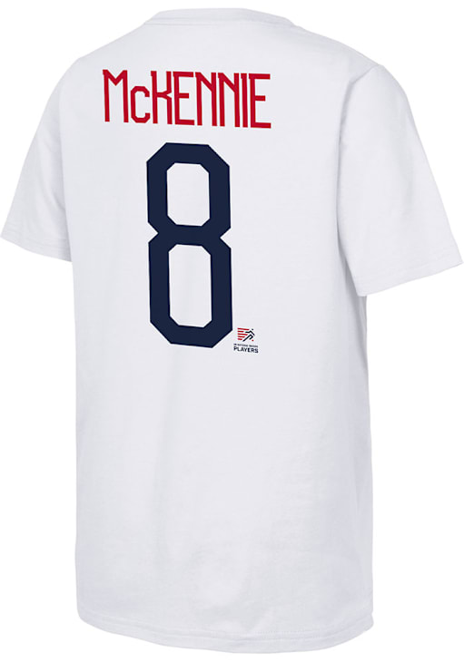 Weston McKennie USMNT White TC Short Sleeve Player T Shirt 133420673