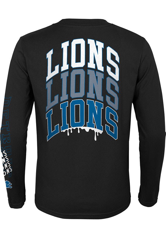 Black detroit lions sale shirt