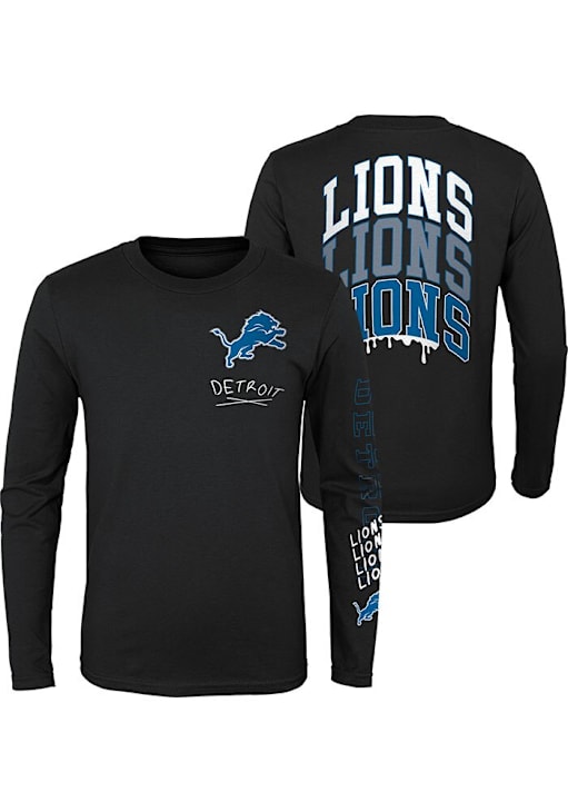 Detroit Lions Halloween Inspired Toddler Long Sleeve T-Shirt – Electric Roar Lion Graphic Tee For Game Day & Fall Festivals