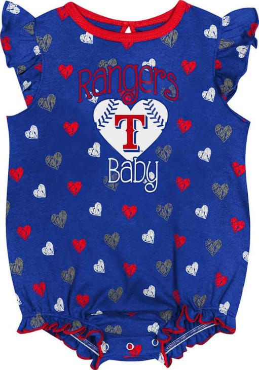 With Love Texas Baseball Baby Onesie With Love Texas Baseball Baby Onesie