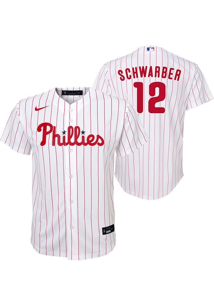 Philadelphia Phillies Kyle Schwarber Youth WHITE Home Replica Baseball ...