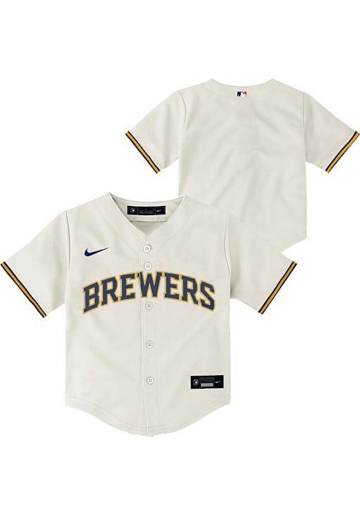 Milwaukee Brewers Nike Toddler White Home Replica Blank Baseball