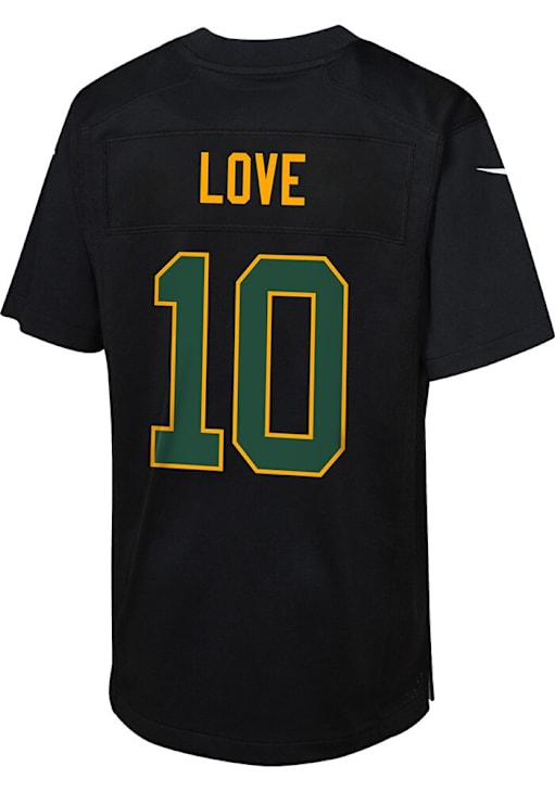 Jordan Love Green Bay Packers Youth Black Nike Game Football Jersey