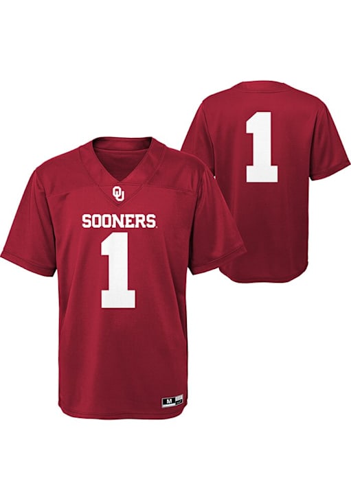 Oklahoma Sooners Sooners Youth Replica CARDINAL Football Jersey