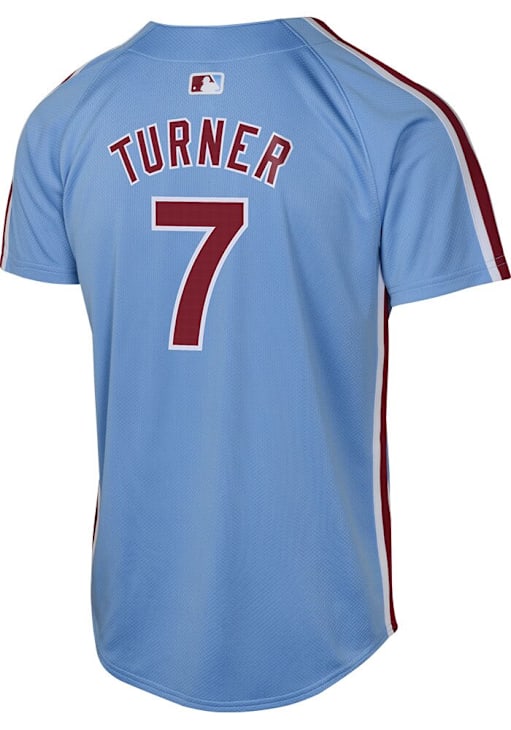 Philadelphia Phillies Trea Turner Youth LIGHT BLUE Alt Limited