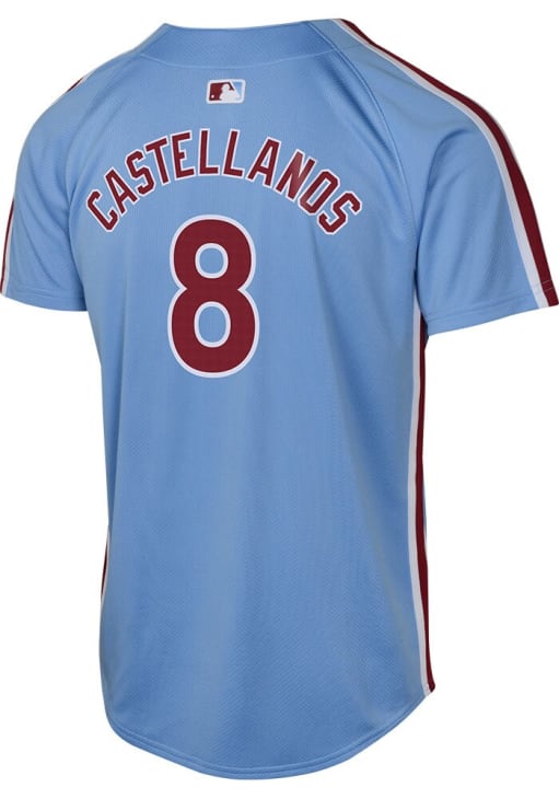 Nick Castellanos  Nike Philadelphia Phillies Youth Light Blue Alt Limited Jersey