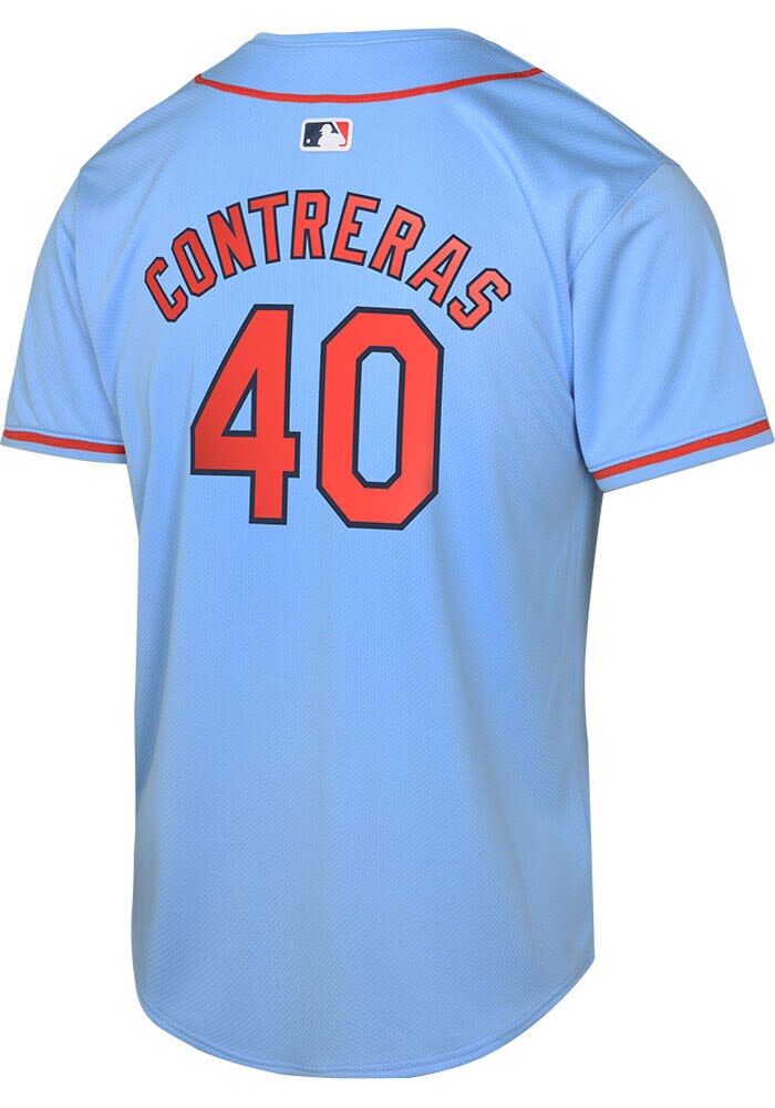 St Louis Cardinals Willson Contreras Youth LIGHT BLUE Alt Limited