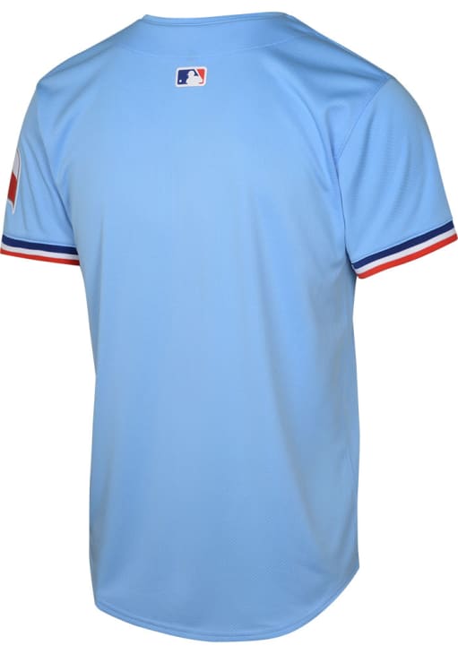 Nike Texas Rangers Youth Light Blue Alt Limited Blank Jersey