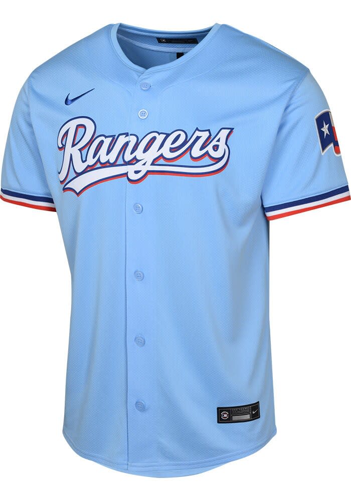 Texas Rangers Jacob DeGrom Youth LIGHT BLUE Alt Limited