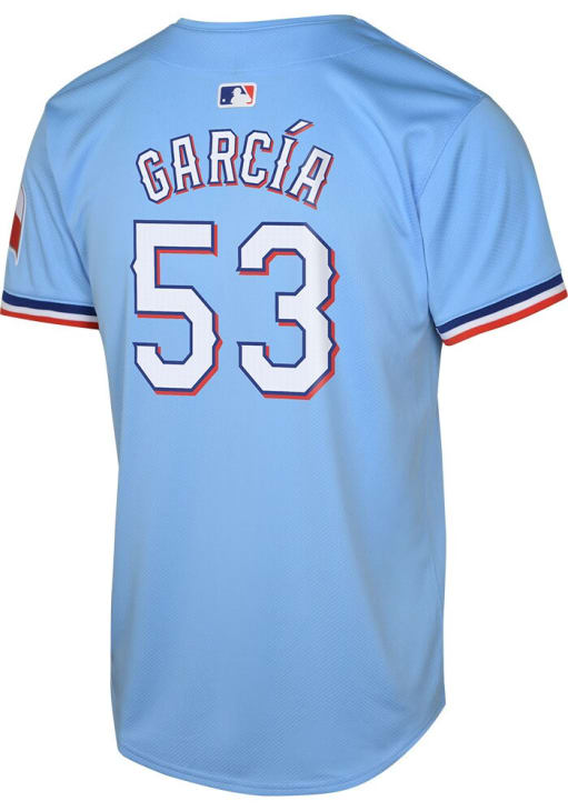Adolis Garcia Nike Texas Rangers Youth Light Blue Alt Limited Jersey