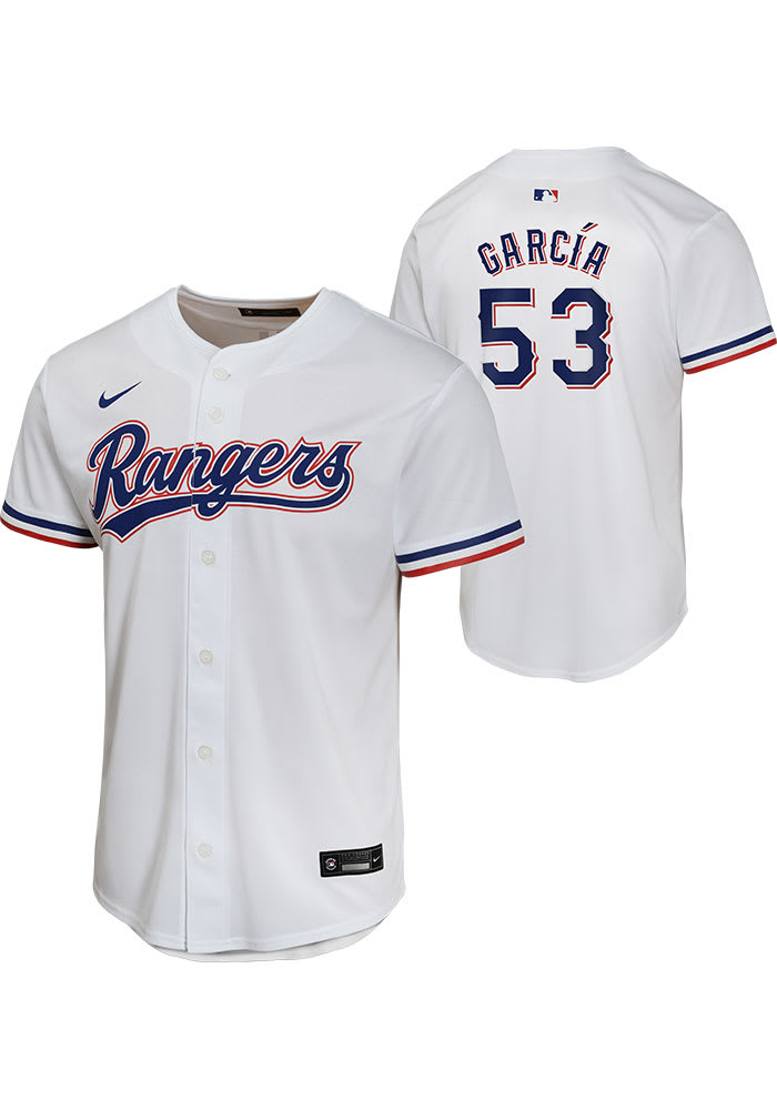 Texas Rangers Adolis Garcia Youth White Home Game Baseball Jersey
