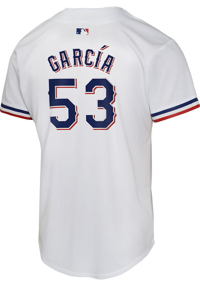 Texas Rangers Adolis Garcia Youth White Home Game Baseball Jersey