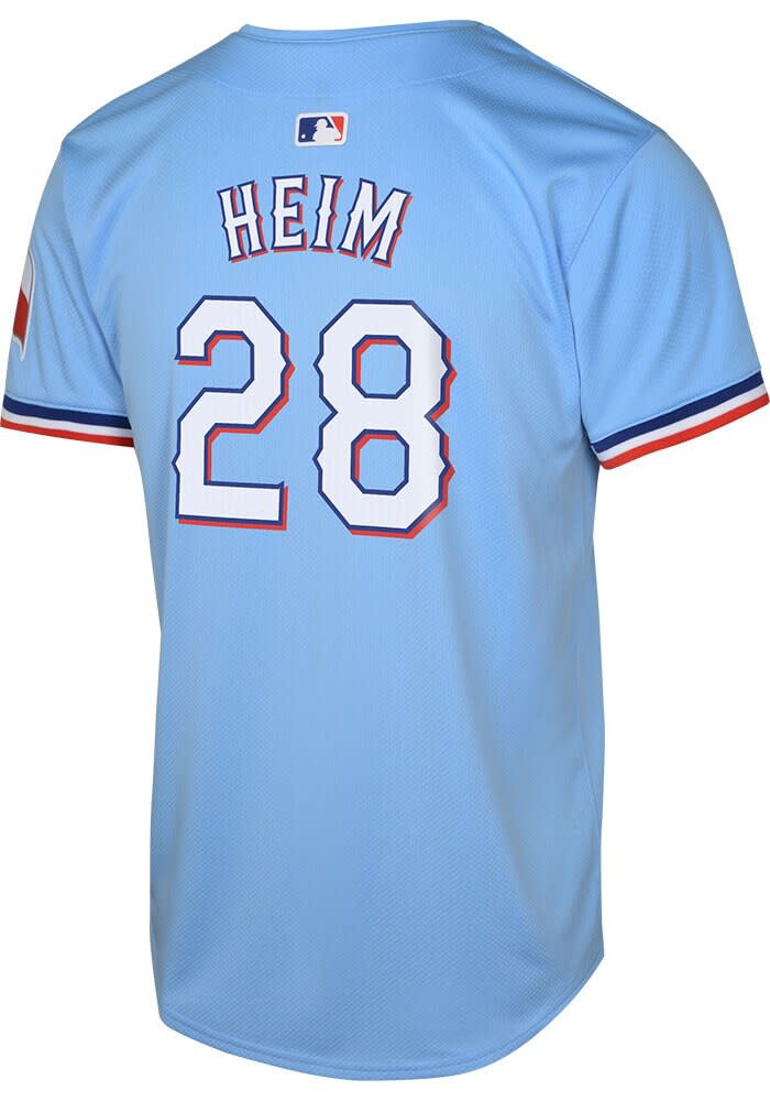 Texas Rangers Jonah Heim Youth LIGHT BLUE Alt Limited Baseball