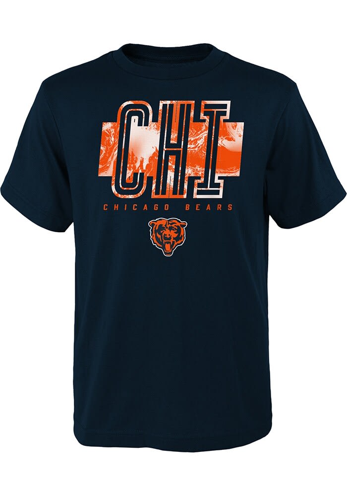 Chicago Bears Youth NAVY Abbreviated Short Sleeve Tee
