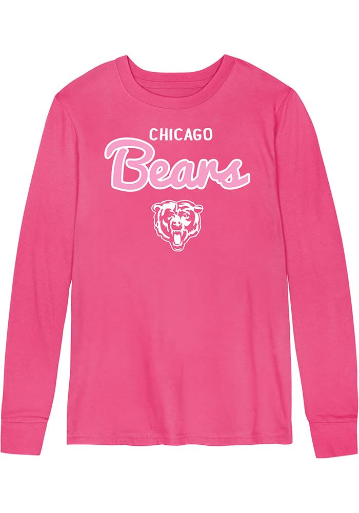 Chicago Bears Toddler Girls Pink Big Game Long Sleeve T Shirt