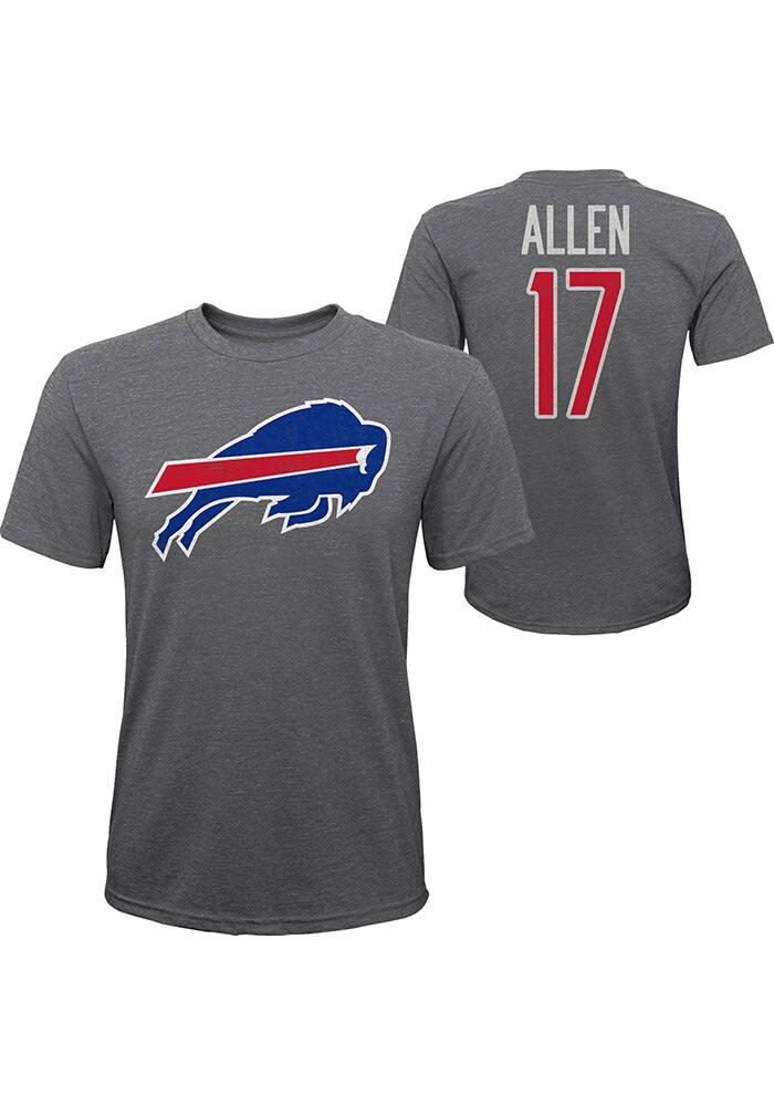 Josh Allen Buffalo Bills Youth Grinder NN Short Sleeve Player T Shirt ROYAL