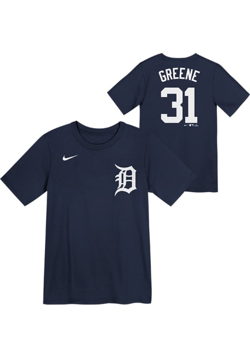 Riley Greene  Detroit Tigers Boys Navy Blue Home NN Short Sleeve T-Shirt