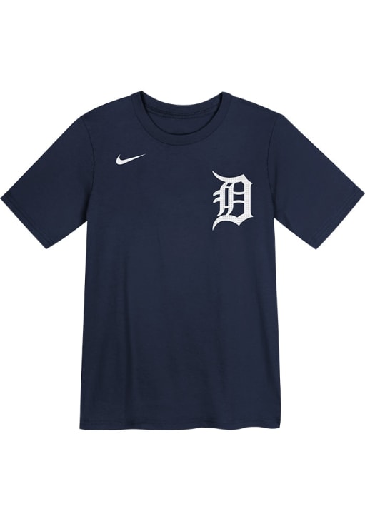 Riley Greene  Detroit Tigers Boys Navy Blue Home NN Short Sleeve T-Shirt