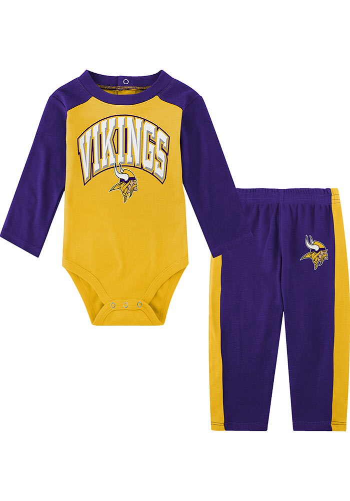 Minnesota Vikings Infant YELLOW Rookie Of The Year Top and Bottom Set