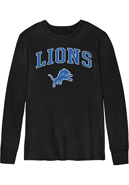 Detroit Lions Toddler BLACK Arched Logo Long Sleeve Tee 133423331
