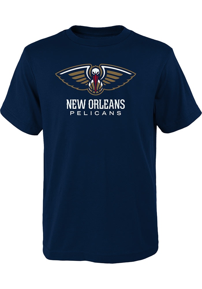 New Orleans Pelicans Boys Primary Logo Short Sleeve T-Shirt - NAVY