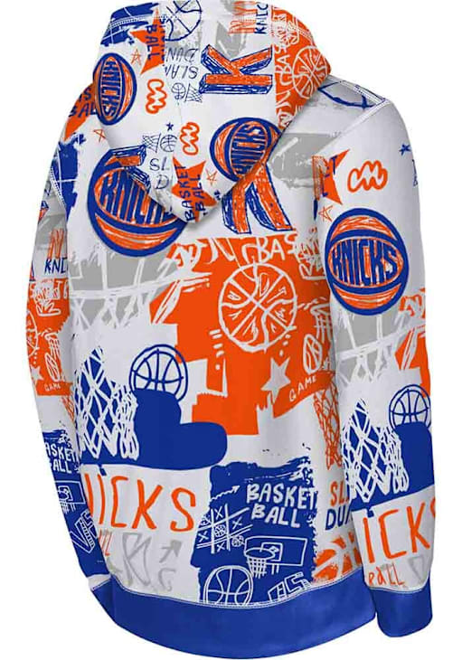New York Knicks Boys Blue Wild Style Long Sleeve Hooded Sweatshirt