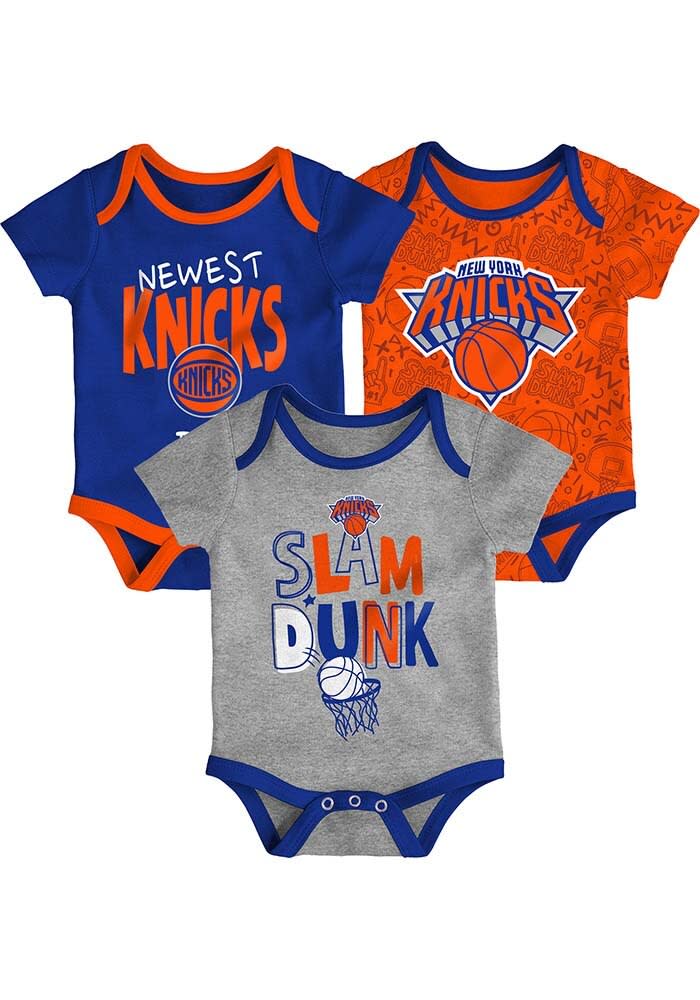 New York New York Knicks ROYAL Baby Slam Dunk One Piece - 133424012