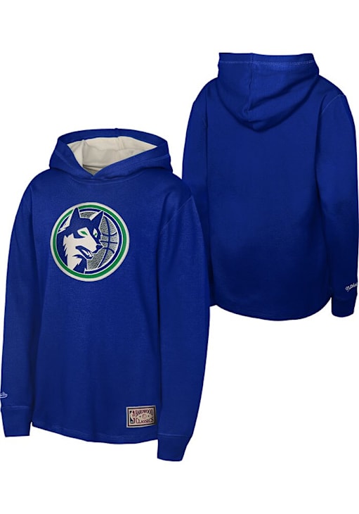 Minnesota Timberwolves Mitchell and Ness Youth BLUE Thermal