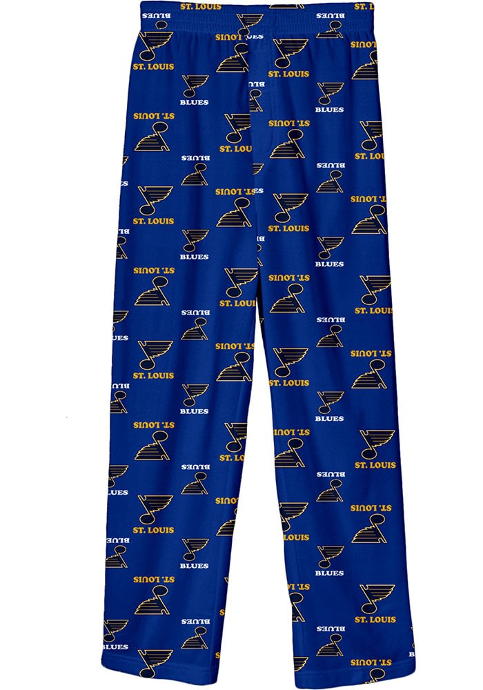 St Louis Blues Boys BLUE All Over Printed Sleep Pants - 133424147