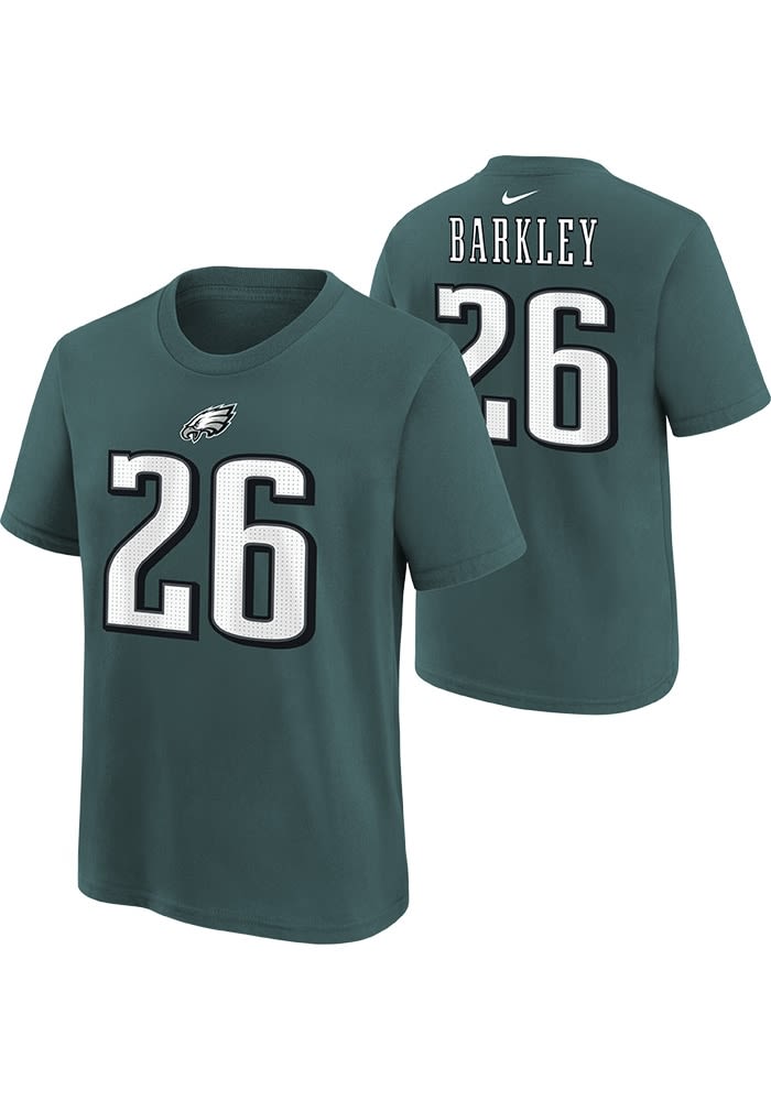 Saquon Barkley Philadelphia Eagles Youth TEAL Nike NN Short Sleeve