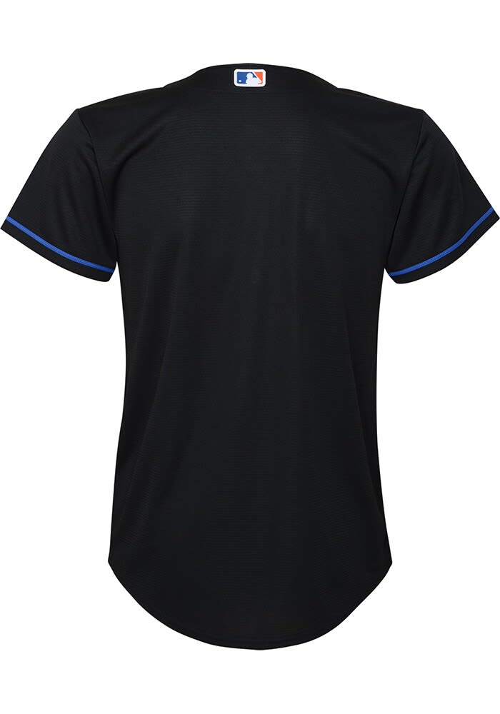 New York Mets Youth BLACK Alt Replica Baseball Jersey