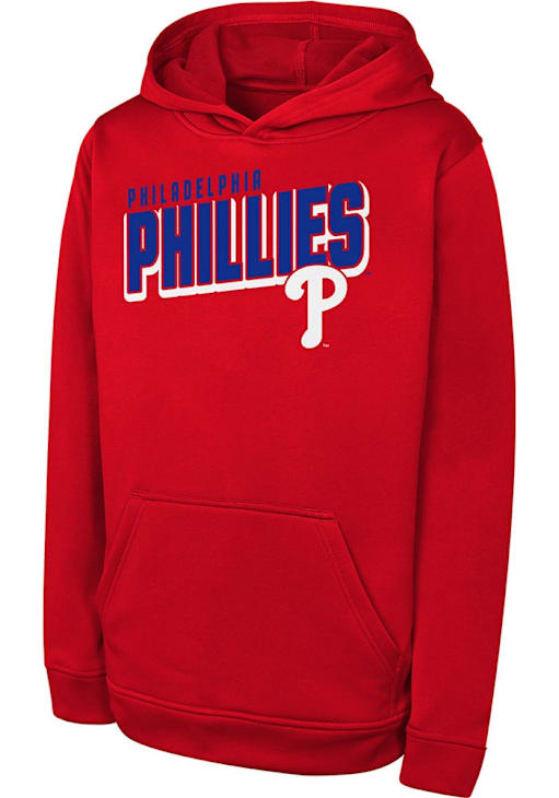 Philadelphia Phillies Youth Red Cyber Punk Long Sleeve Hoodie