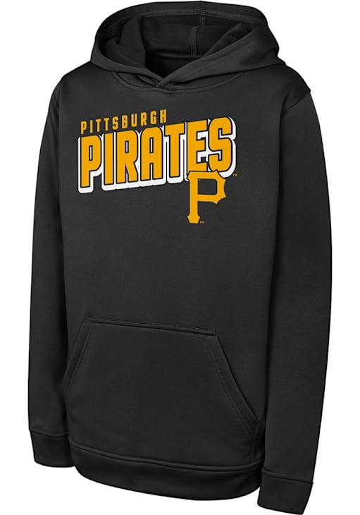 Pittsburgh Pirates Youth BLACK Cyber Punk Long Sleeve Hoodie