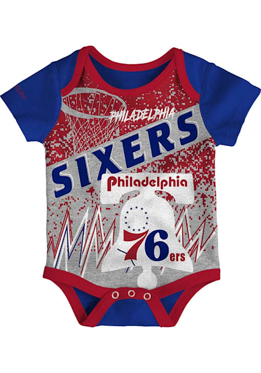 Mitchell and Ness Philadelphia 76ers Baby BLUE End to End One