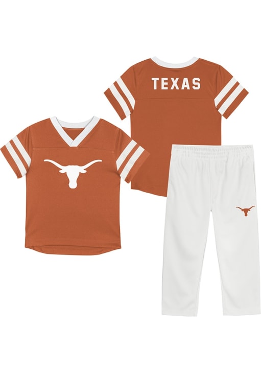 Texas Longhorns Toddler Burnt Orange Red Zone Set Top and Bottom