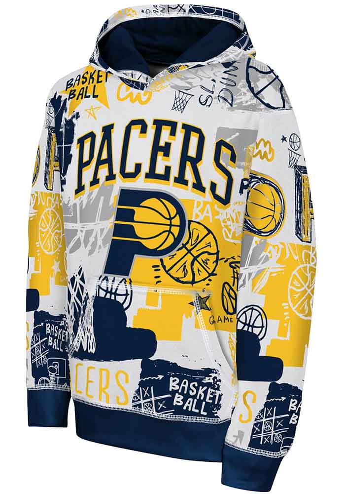 Indiana Pacers Youth NAVY Wild Style Long Sleeve Hoodie - 133426769