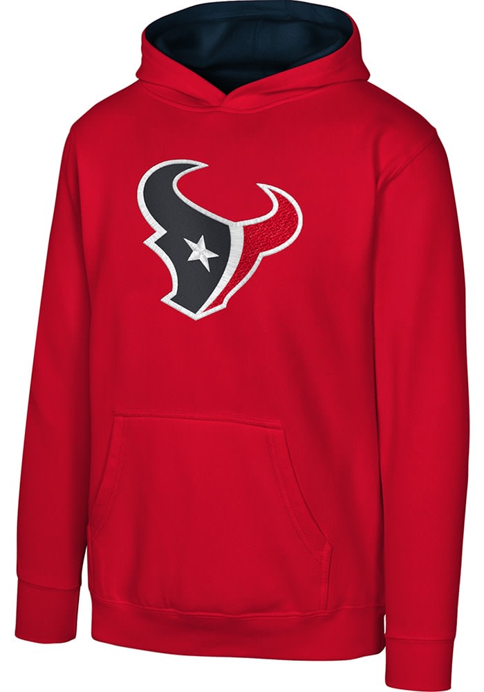 Houston Texans Youth Red Prime Long Sleeve Hoodie - 133427243