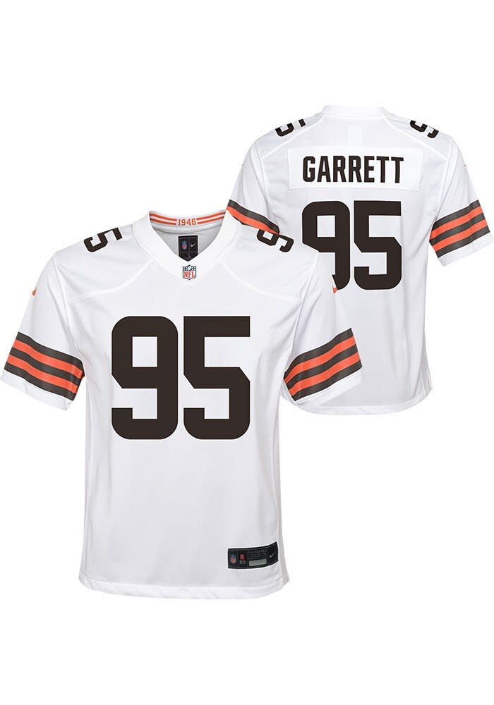 Cleveland Browns Myles Garrett Youth Away Replica WHITE Nike Football Jersey