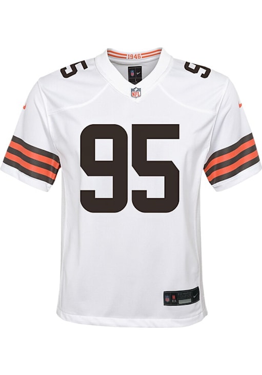 Cleveland Browns Myles Garrett Youth Away Replica White Nike