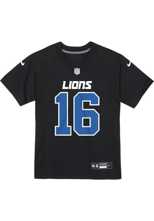 Jared Goff Detroit Lions Boys Black Nike Game Football Jersey